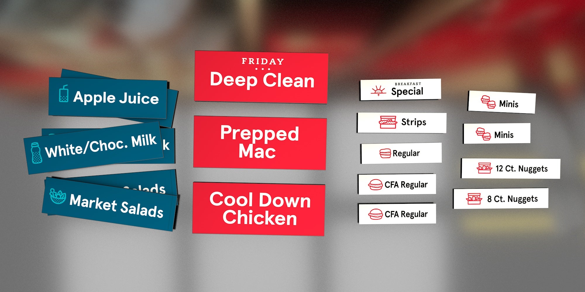 Boh Label All Magnet Labels (BOH, FOH and Chutes) – The Chicken Solution