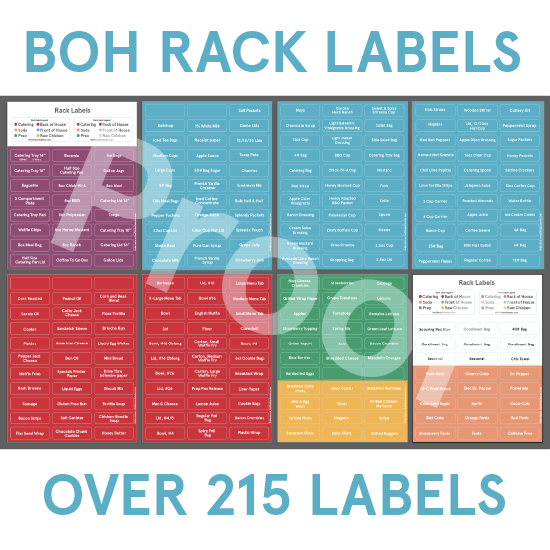 BOH Rack Label Sticker System