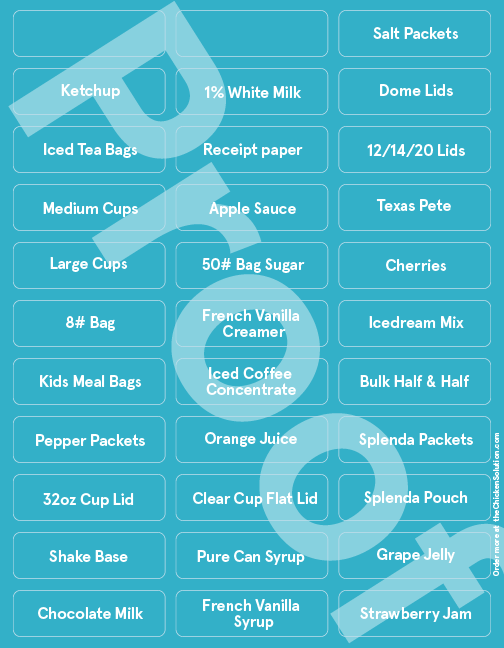 BOH Rack Label Sticker System – The Chicken Solution