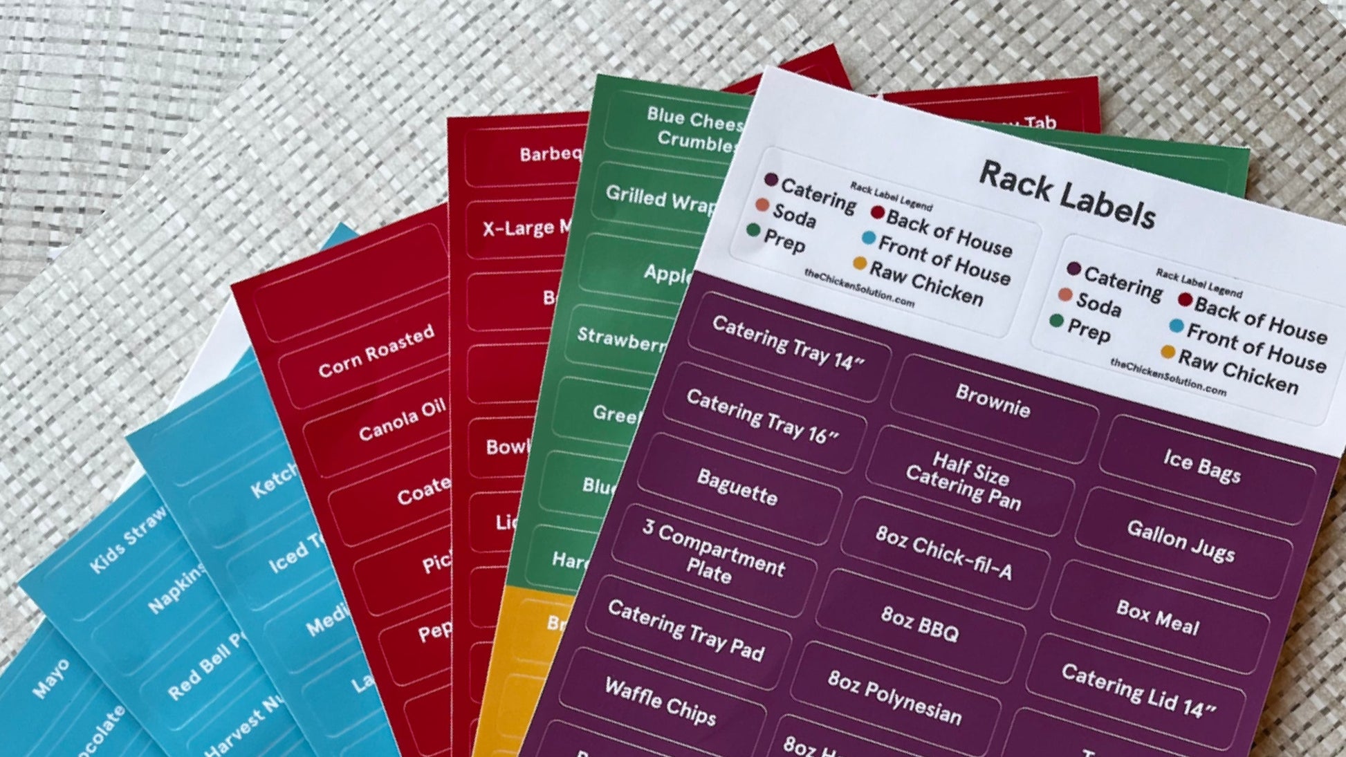 BOH Rack Label Sticker System – The Chicken Solution