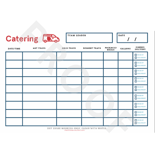 Catering Board (Dry Erase)