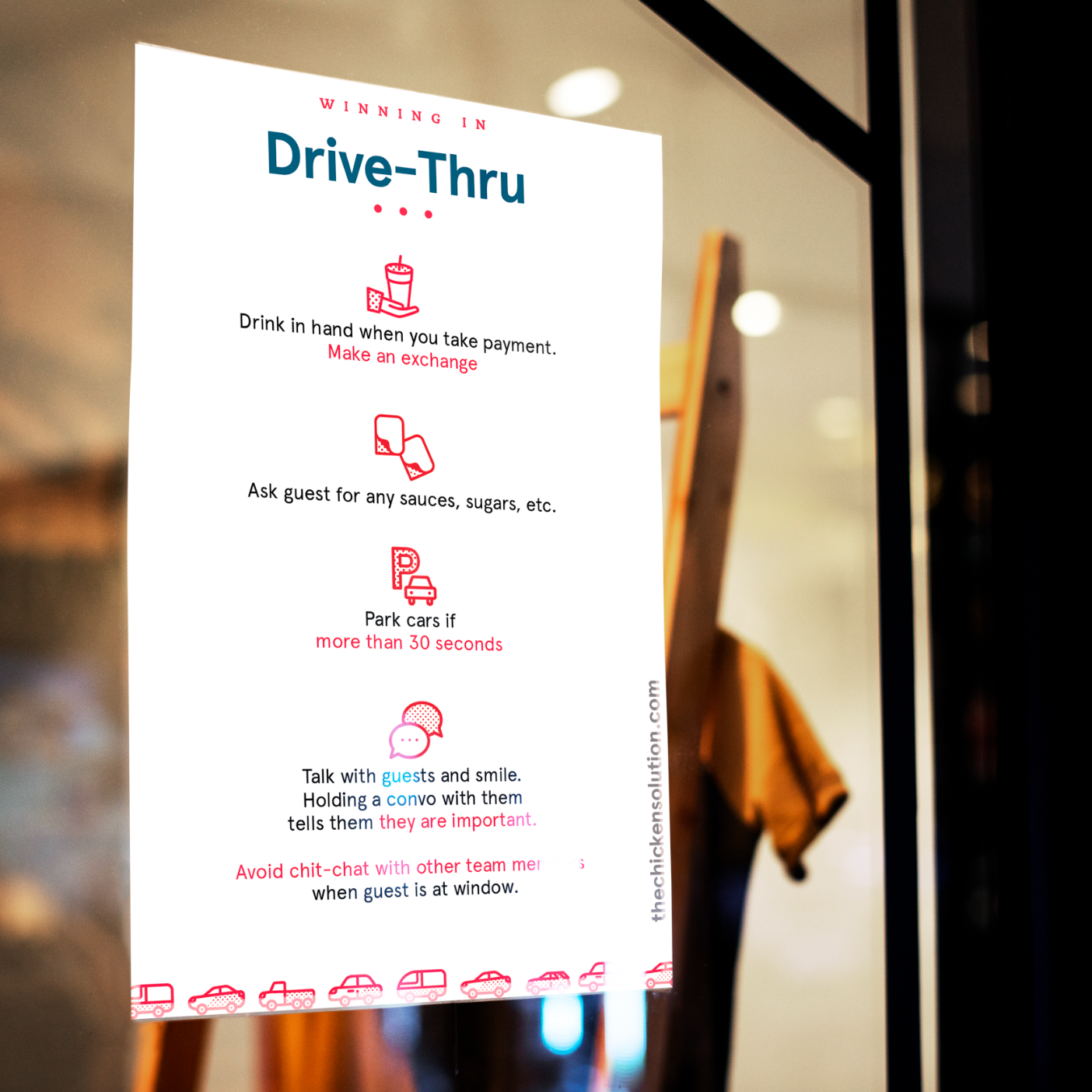 "Win the Drive-Thru" Sticker