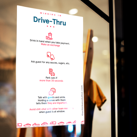 "Win the Drive-Thru" Sticker